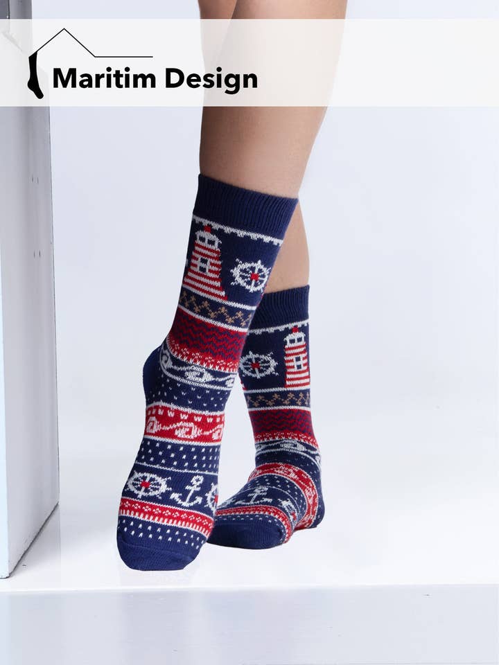 HomeOfSocks - Wholesale Socks - Unisex - A pair of maritime anchor socks made of 90% cotton5