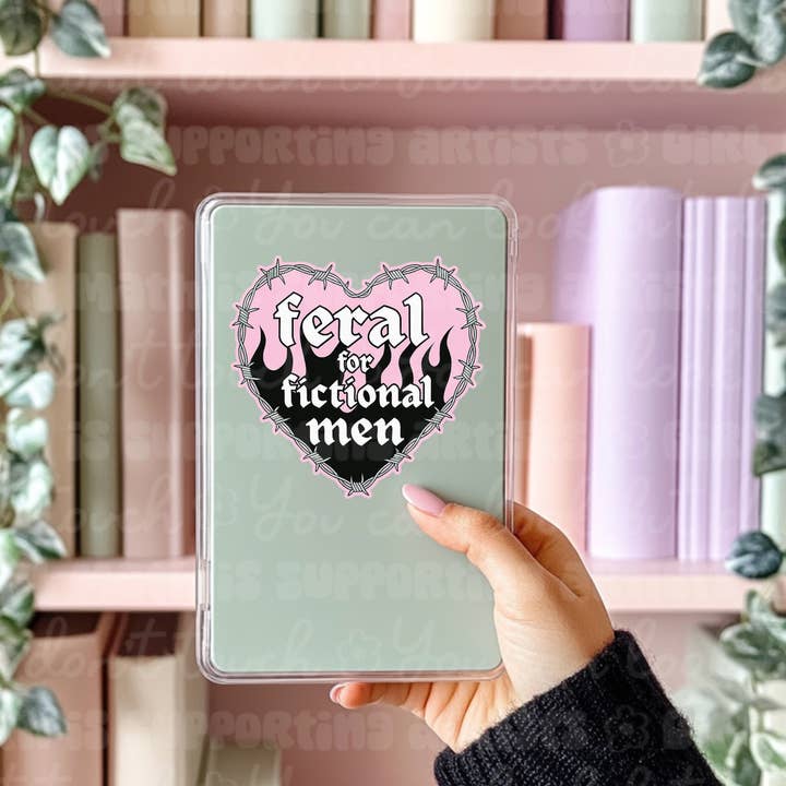 Feral for Fictional Men Bookish Sticker for wholesale by Ace the Pitmatian Co