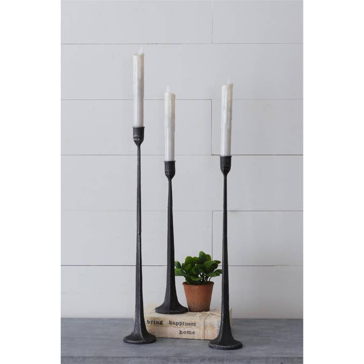 Audrey's Home & Gift - Wholesale Candle Holder - Hand Forged Metal Candle Holders (Set Of 03)