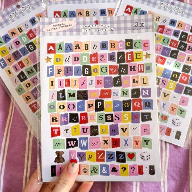 TINYSTORE - Wholesale Sticker - (Most Popular) Letter Stickers! (2 sheets)