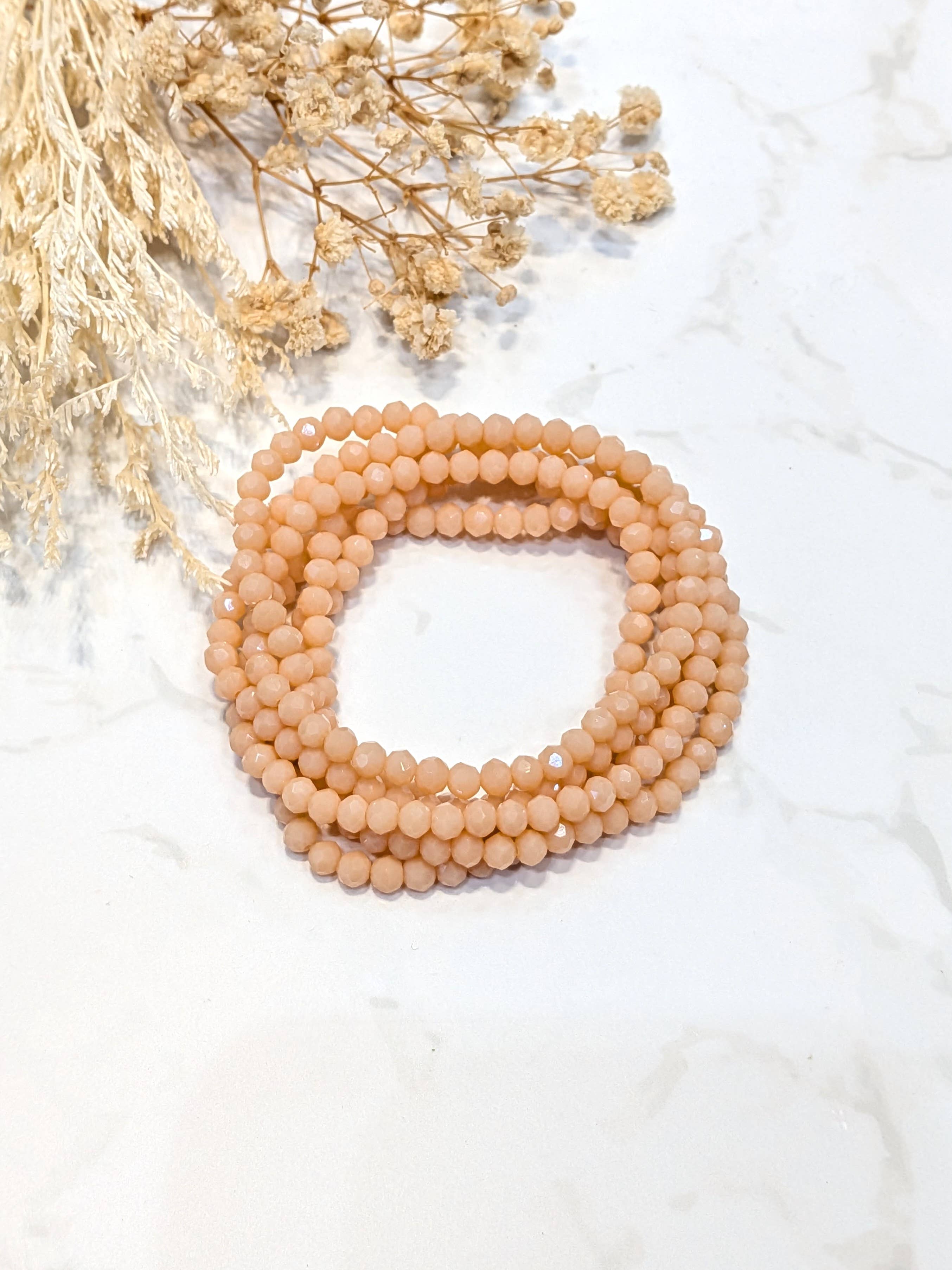 LOLO & YAYA - Vente Bracelets maillon et chaîne - Bracelet élastique Crystal opaque multi tours23