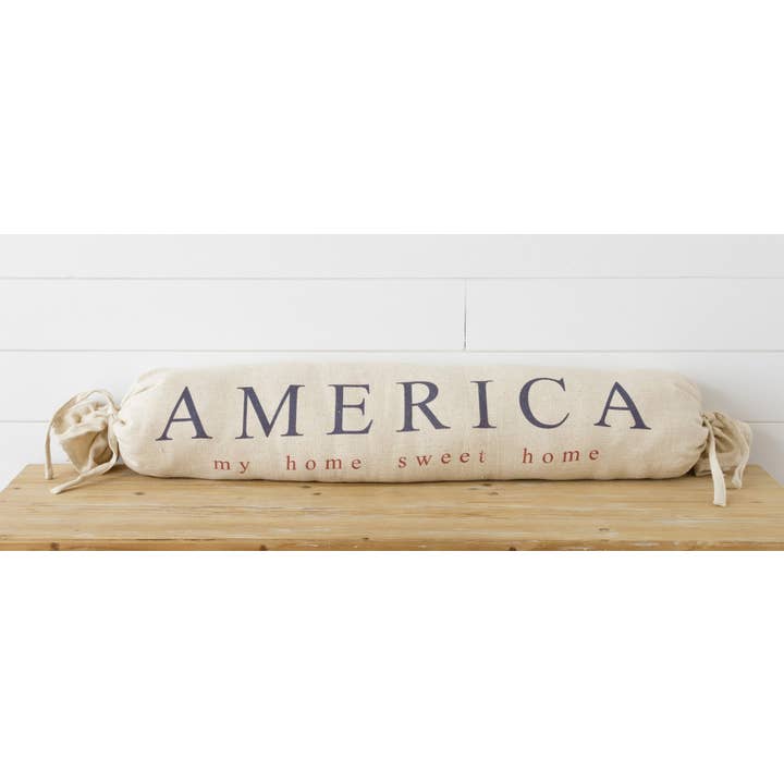 Bolster Pillow - America (PC) for wholesale by Audrey's Home & Gift