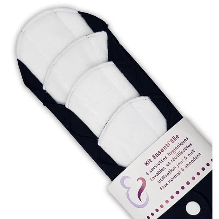 Maman & Bébé Nature - Wholesale Dinner & Cloth Napkin - Essenti'elle Set of 4 Washable Sanitary Napkins1