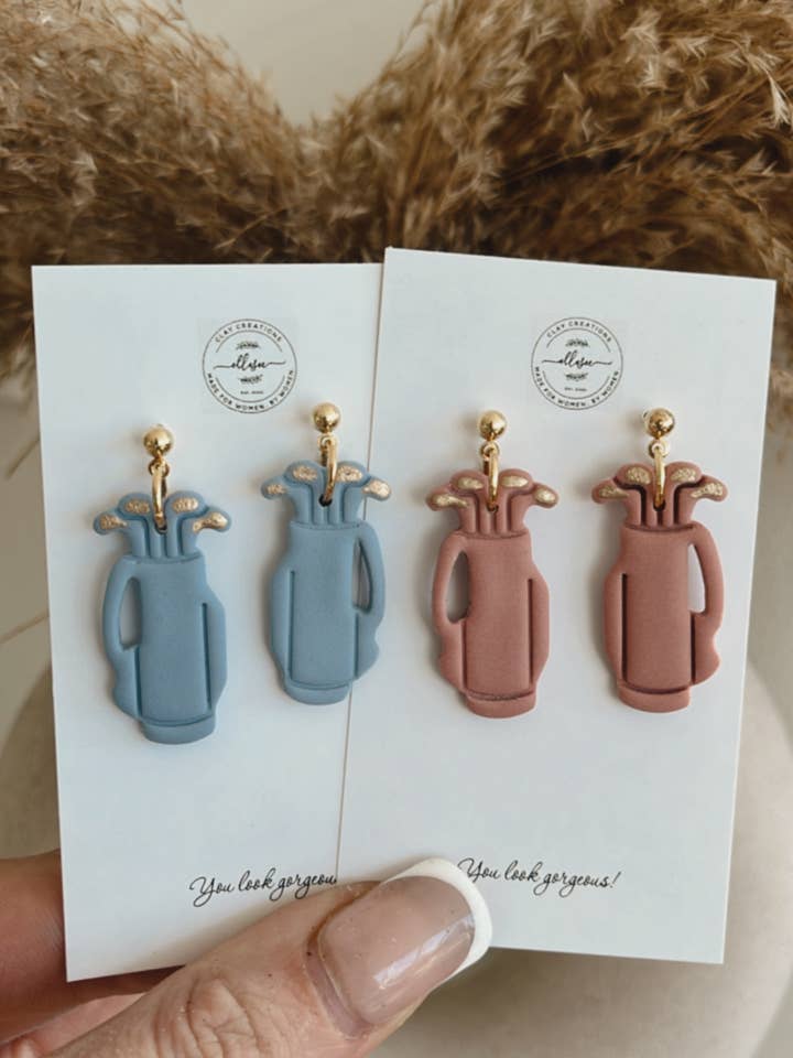 Golf Bag Earrings for wholesale by ElleseeWomen
