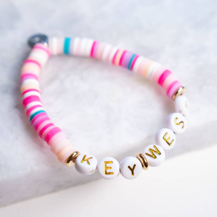 Haven - Wholesale Beaded Bracelet - Kids - Customizable Letter Bracelet - Polymer Clay - Kid Size3