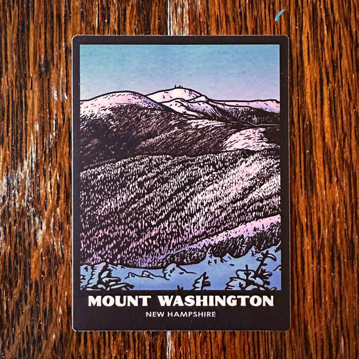 Mount Washington New Hampshire Vinyl Sticker for wholesale by MP Mountainworks