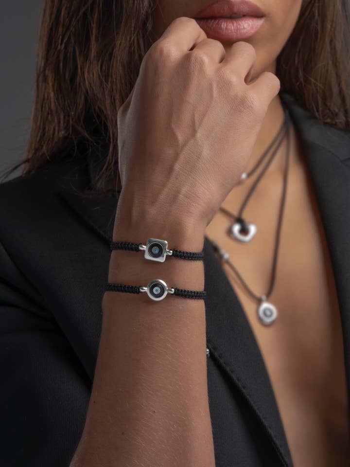 Quadratisches Böses Auge für den Großhandel von Persephone jewelry