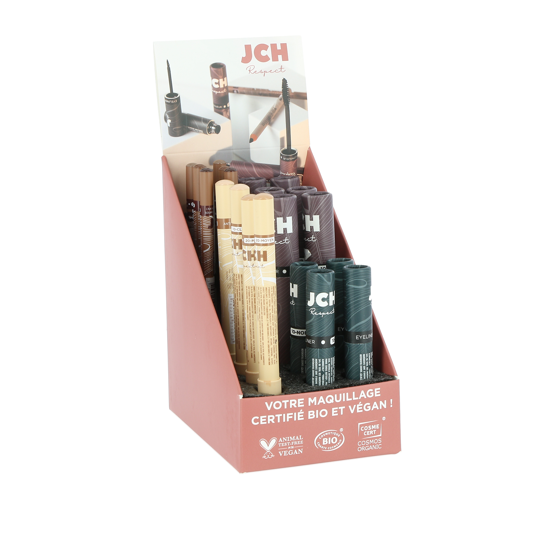 JCH Respect - Wholesale Retailer Display - Beauty & Wellness - Display of 20 cosmetic products - version 20