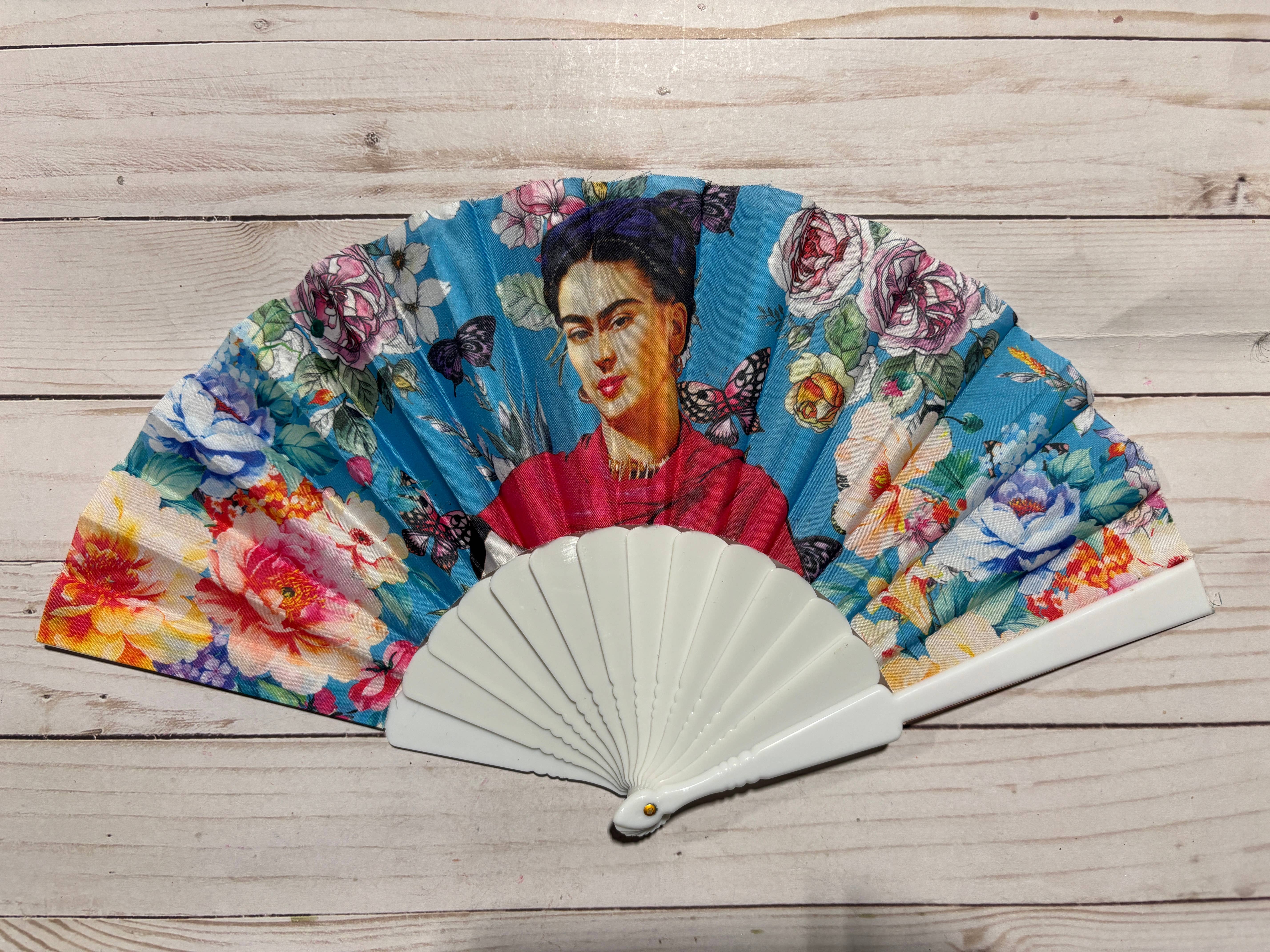 Viva Greetings - Wholesale Handheld Folding Fan - Frida Kahlo Design Hand Fan2