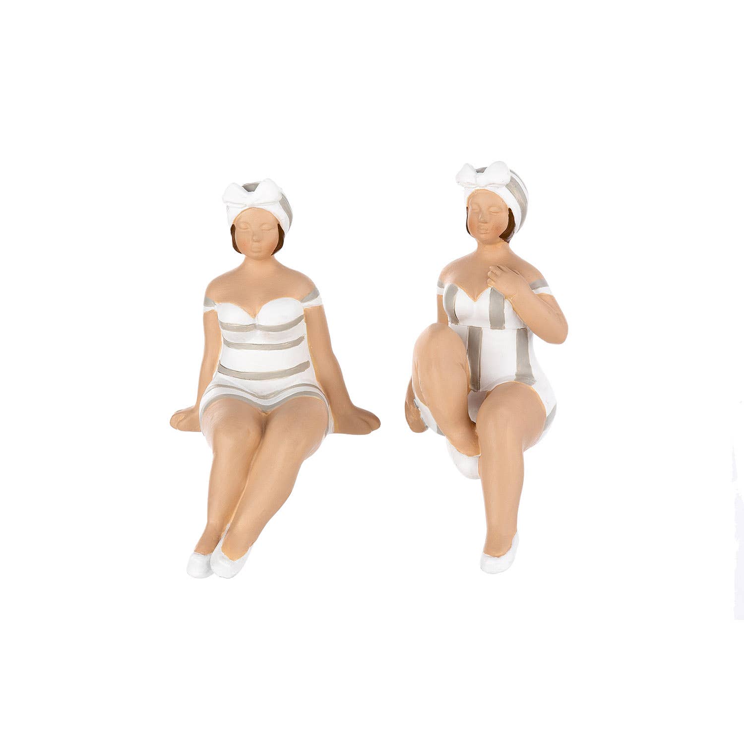 Gilde Handwerk Macrander GmbH & Co. KG - Wholesale Decorative Figurine - Figure “Becky” white/grey, 2-assorted, H.9,5cm0