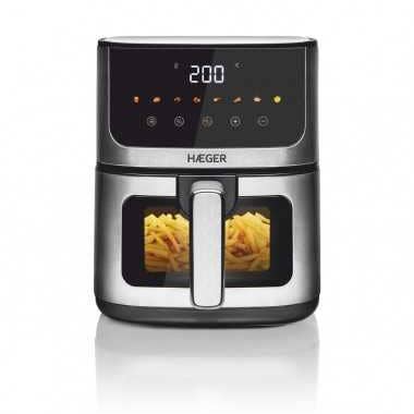 Haeger - Wholesale Kitchen Appliance - HAEGER Magic Window Digital Oil-Free Fryer - 4.7 L, 8 Programs, Digital Screen, 1200W0