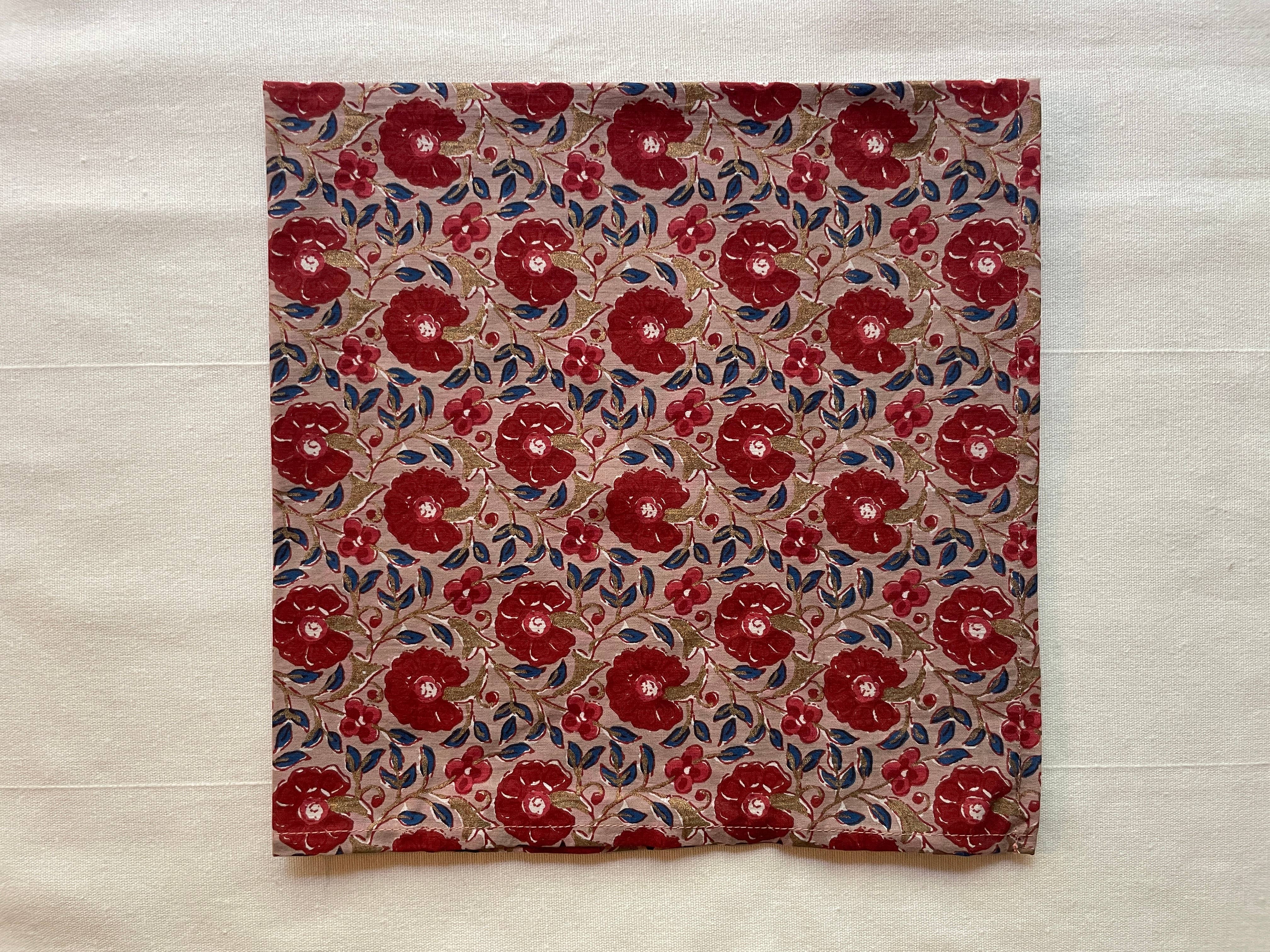 Curiosity - Wholesale Dinner & Cloth Napkin - Handcrafted 100% Cotton Block Print Cloth Napkin – Set of 420