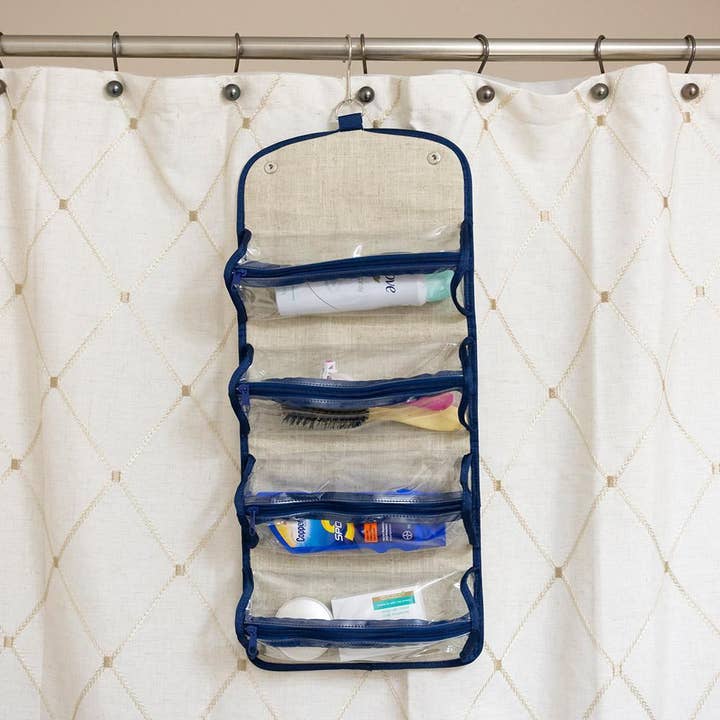 Mainstreet Collection - Wholesale Makeup/Cosmetic Bag - Linen Roll Up Cosmetic Bag