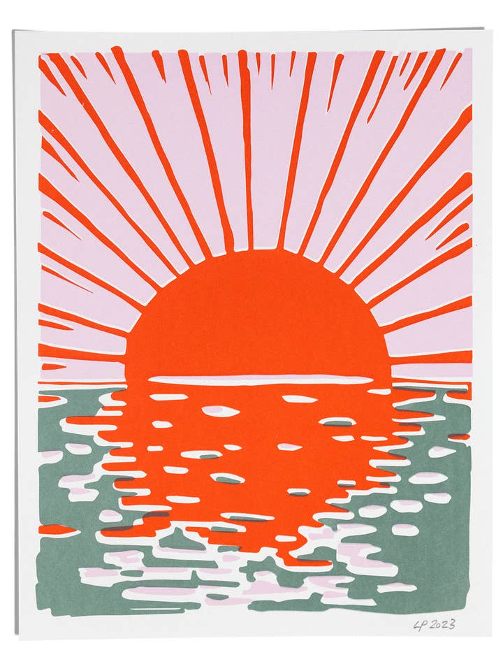 Art Print Sunset for wholesale by Lonely Palm Ranch