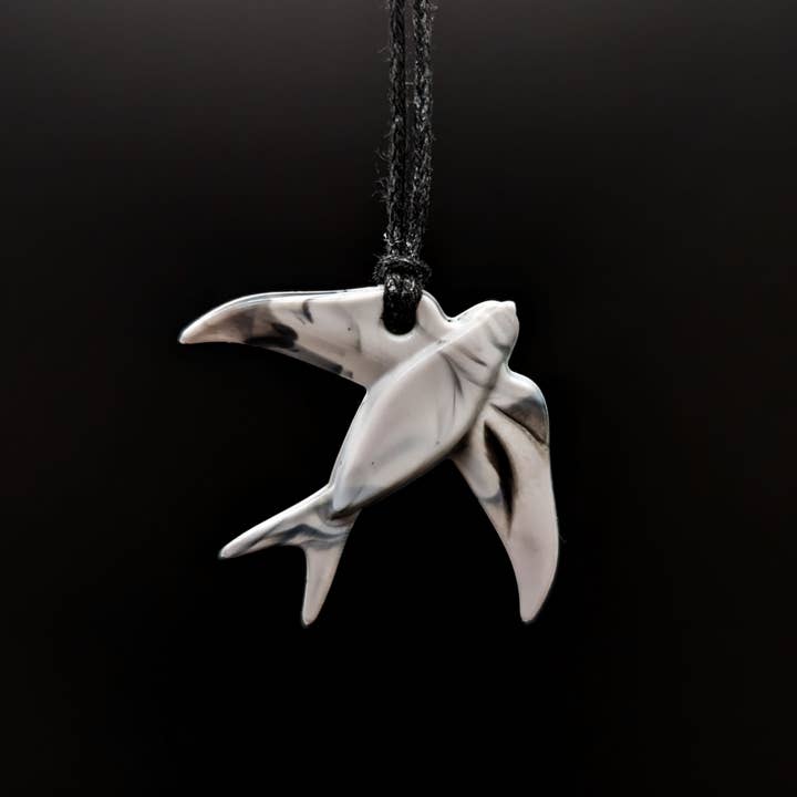 Swallow Necklace | Lightweight Pendants | Ocean Plastic for wholesale by Brothers Make