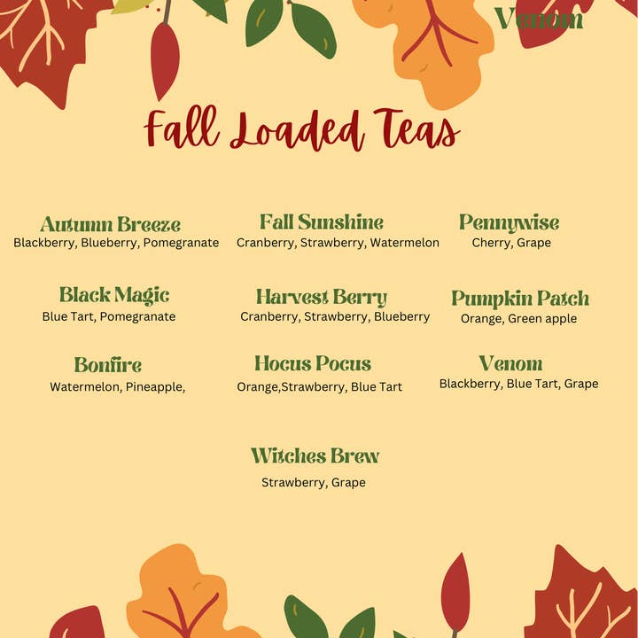 Fall Loaded Teas for wholesale by Off The Square Nutrition