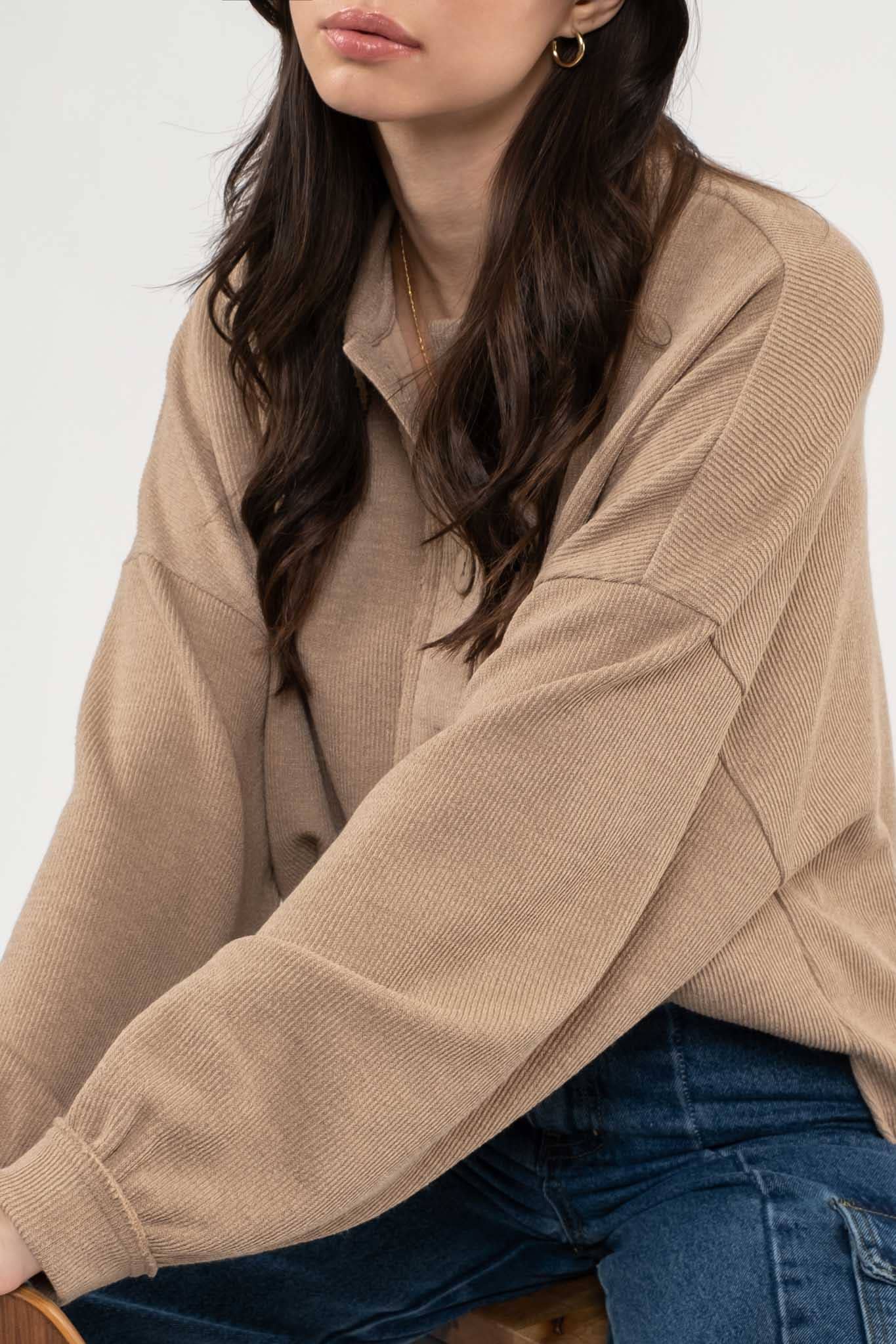 Blu Pepper - Venta al por mayor Jersey corto de punto - Mujer - TOP DE PUNTO CON CUELLO Y BORDES CRUDOS60