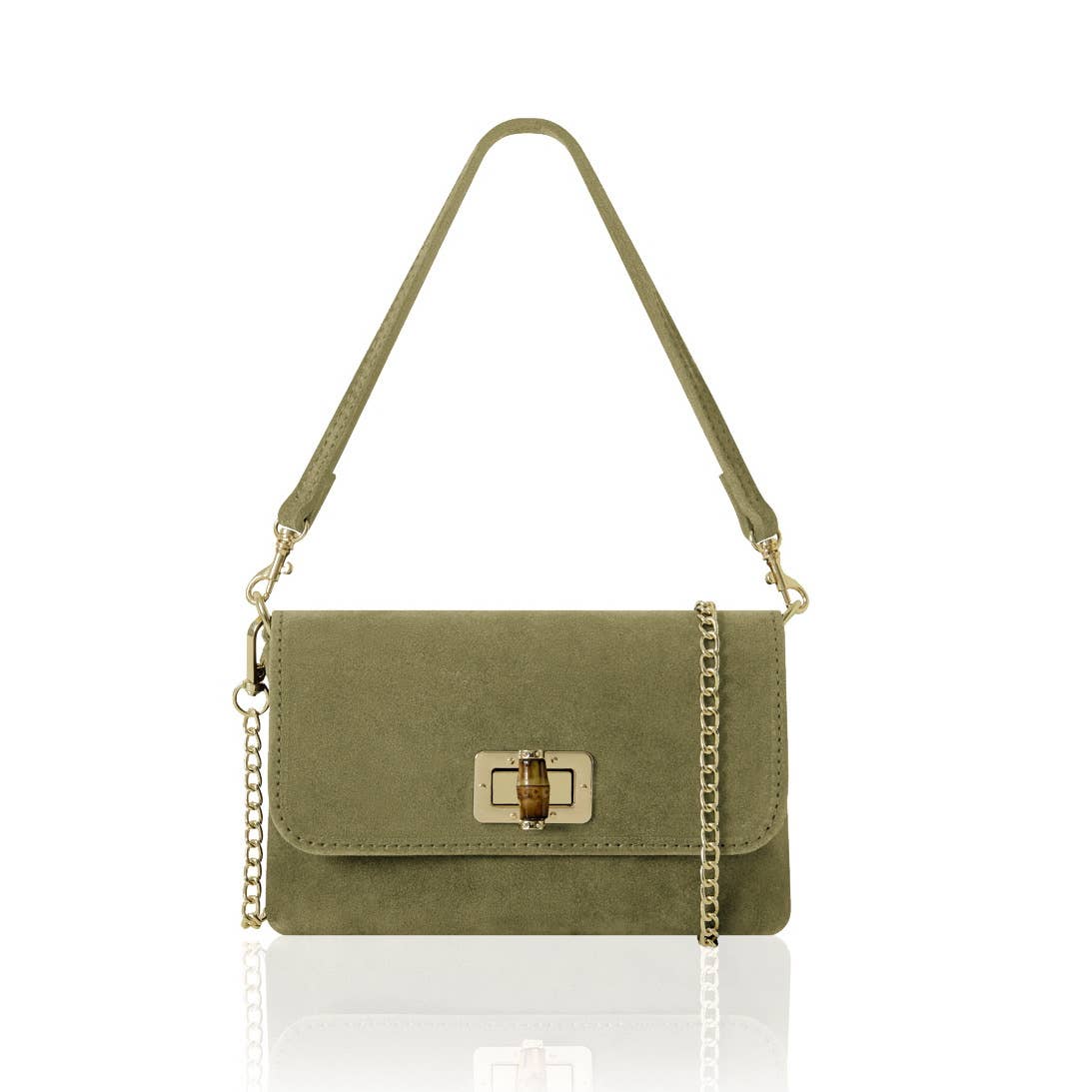 MONTTE DI JINNE - Wholesale Crossbody Bag - Women's - Italian Premium Suede Mini Crossbody Clutch with Gold Chain13