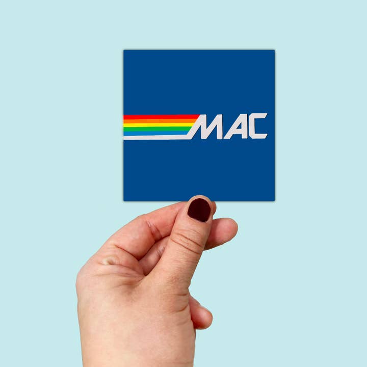 Waterproof Vinyl 90s MAC Machine Sticker for wholesale by Songbird Artistry