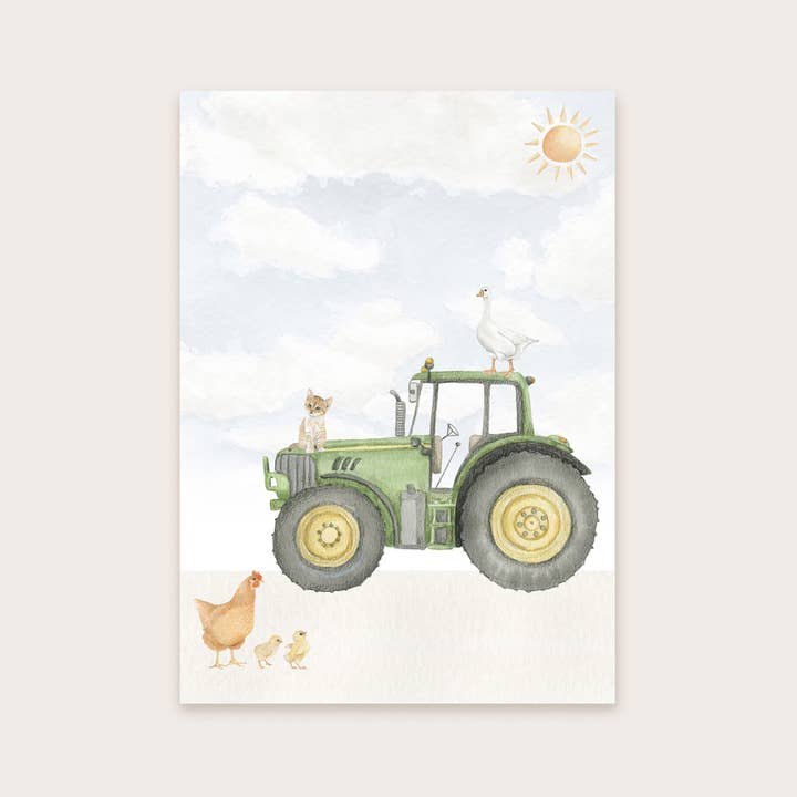 Appeloogje - Wholesale Everyday Greeting Card - Tractor postcard2