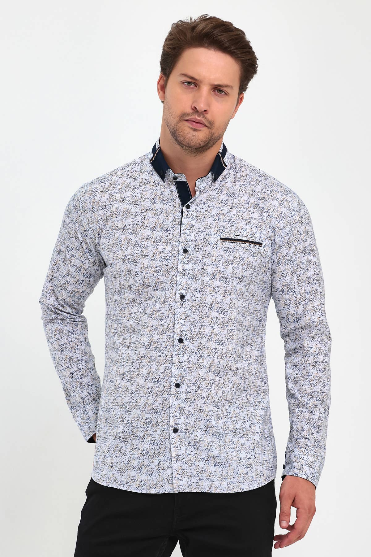 JU GROUP - Wholesale Button Down Shirt - Men's - 21818 - MEN'S CLUB JU SHIRT3