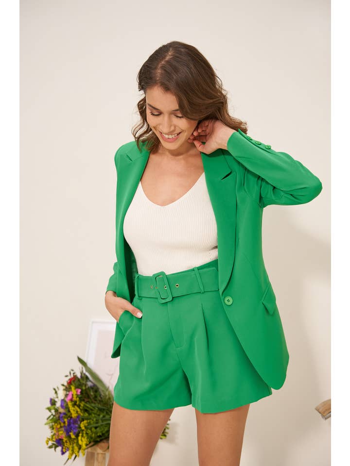 Attentif Paris - Vendita all'ingrosso Giacca elegante - Donna - Giacca aderente con bottone singolo, semplice - Collezione Timeless66