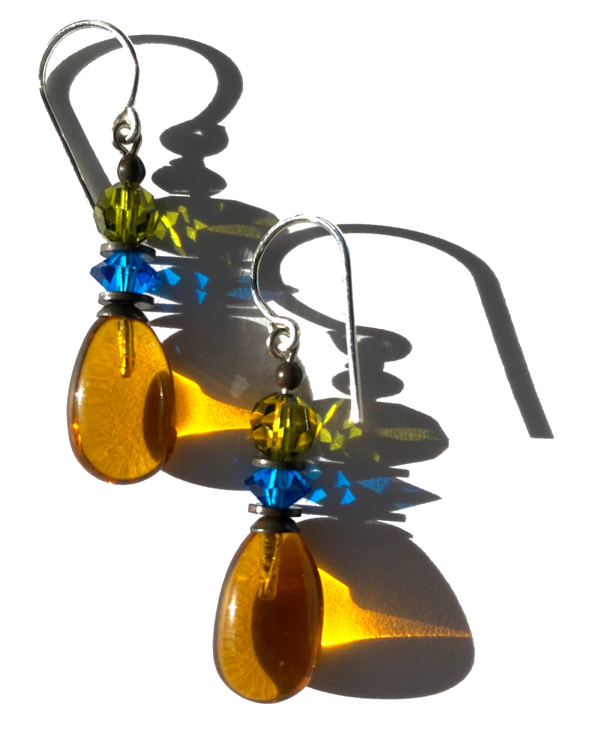 Owen Glass Collection – Brincos de argola por atacado – Raindrops 67 - BRINCOS DE TOPÁZIO, DETALHES EM CRISTAL AUSTRÍACO1