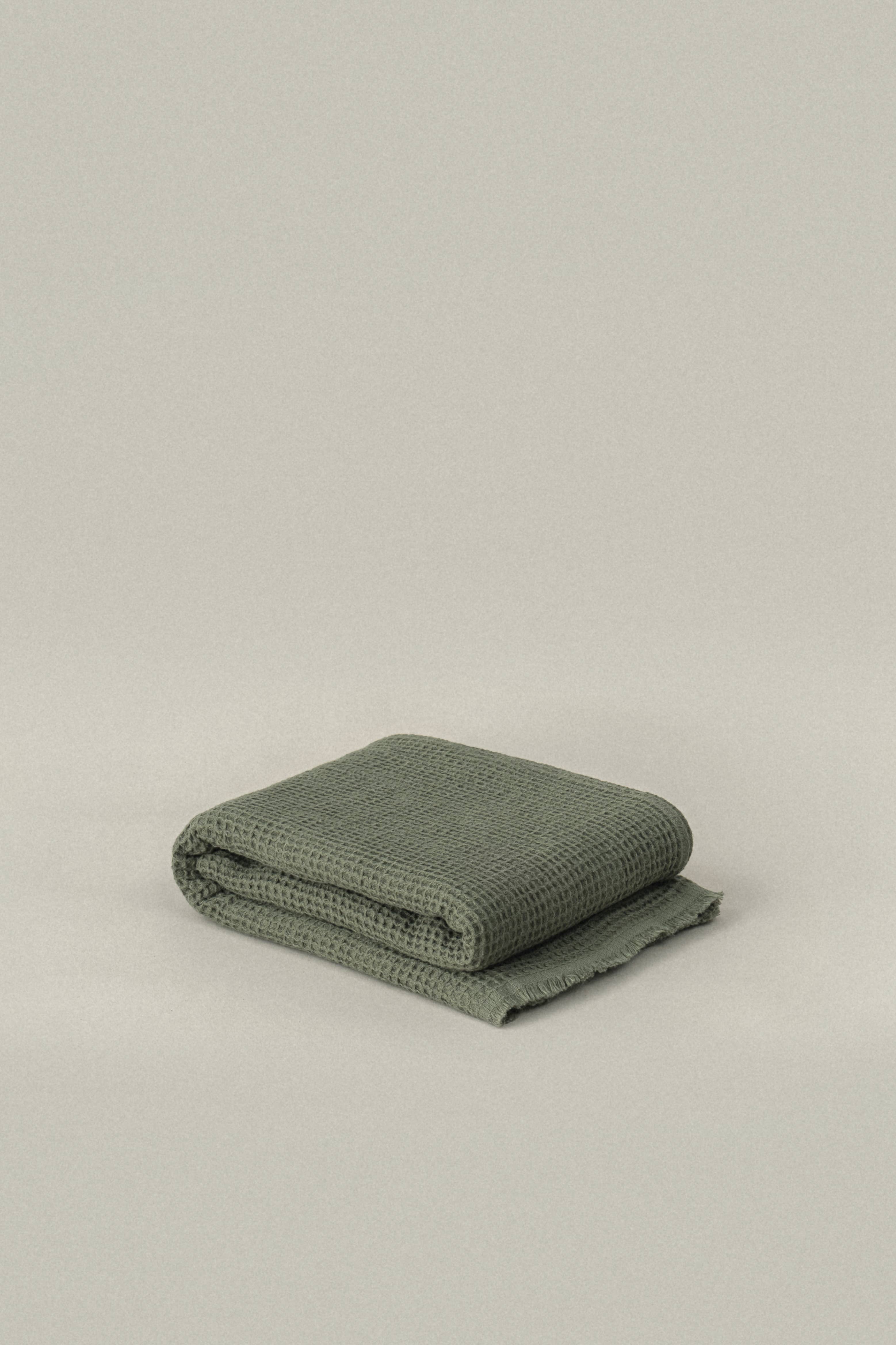 SUNNY HOME - Wholesale Hand Towel - Everyday Waffle Towels – Olive Green