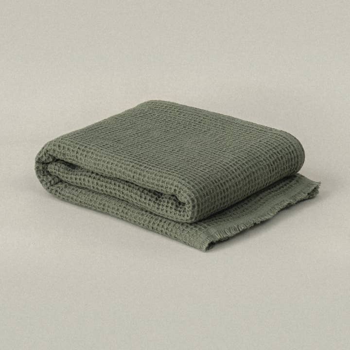 SUNNY HOME - Wholesale Hand Towel - Everyday Waffle Towels – Olive Green0