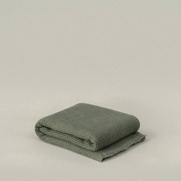 SUNNY HOME - Wholesale Hand Towel - Olive Green Everyday Waffle Towels