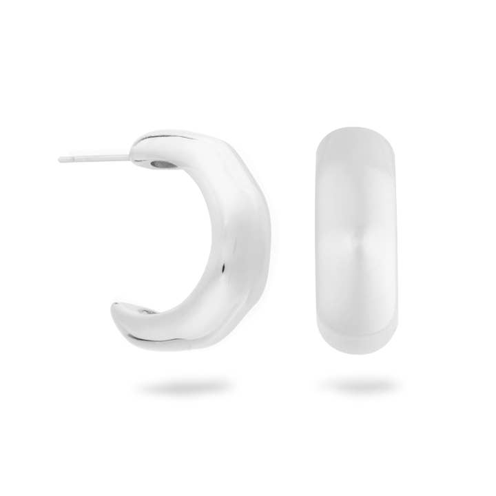 hazel hoops silver for wholesale by MAARI STUDIOS