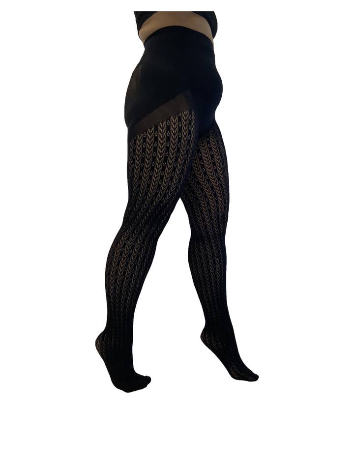 Pamela Mann - Wholesale Tights - Women's - Chevron Patterned Knit Tights3