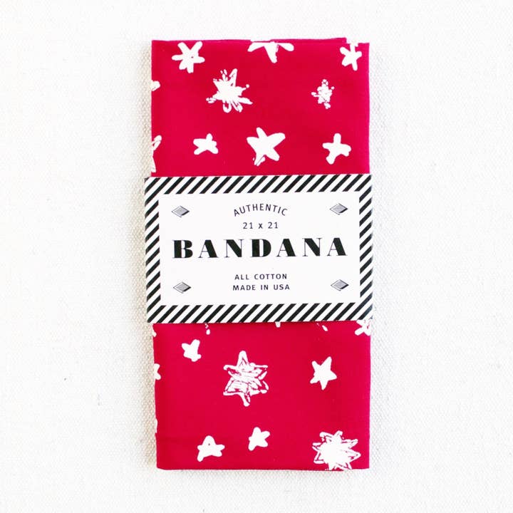Bandana Red Star Field pour la vente par Abracadana