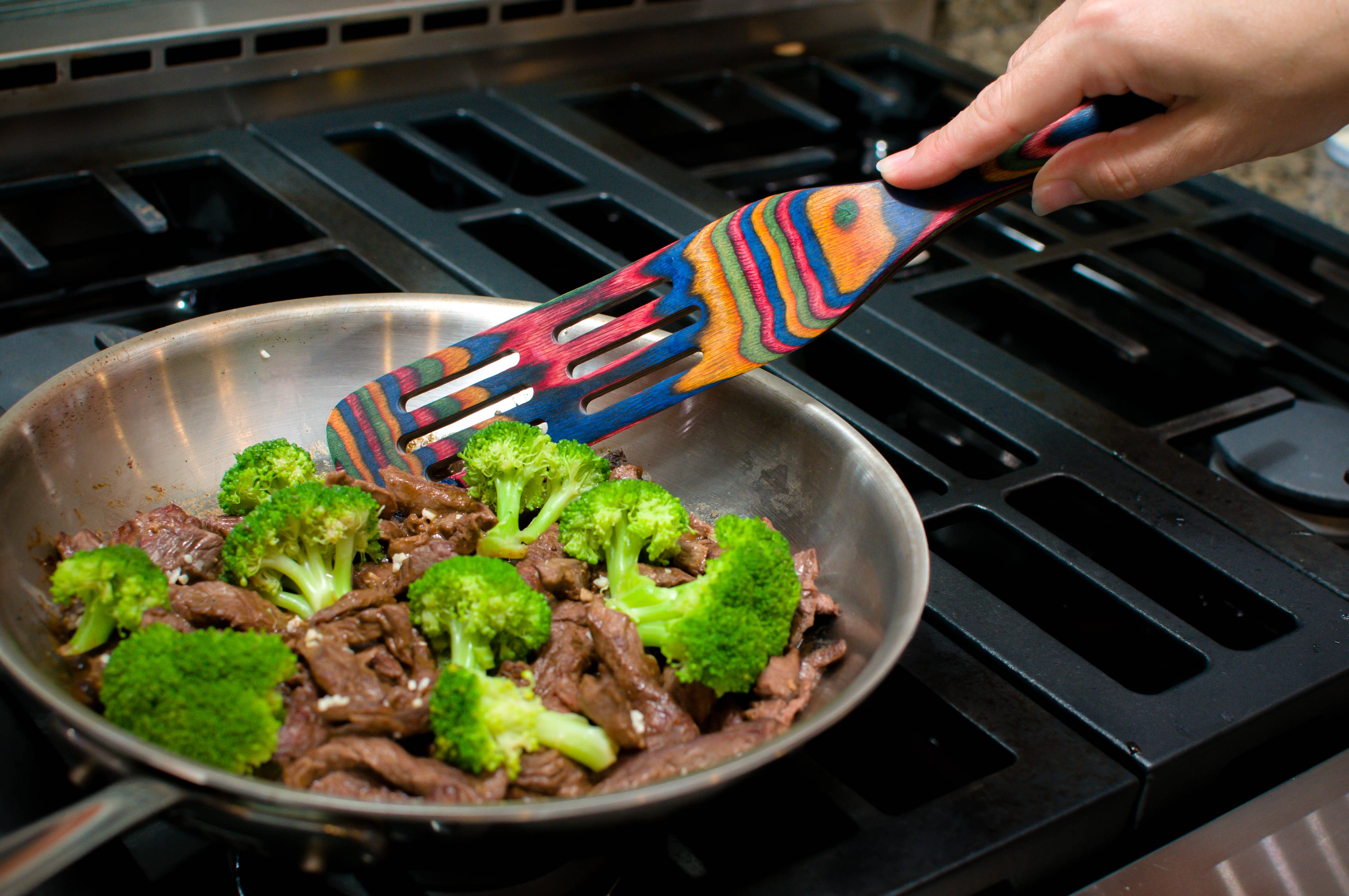 Island Bamboo - Wholesale Spatula/Turner - 13" Rainbow Pakka Slotted Spurtle2