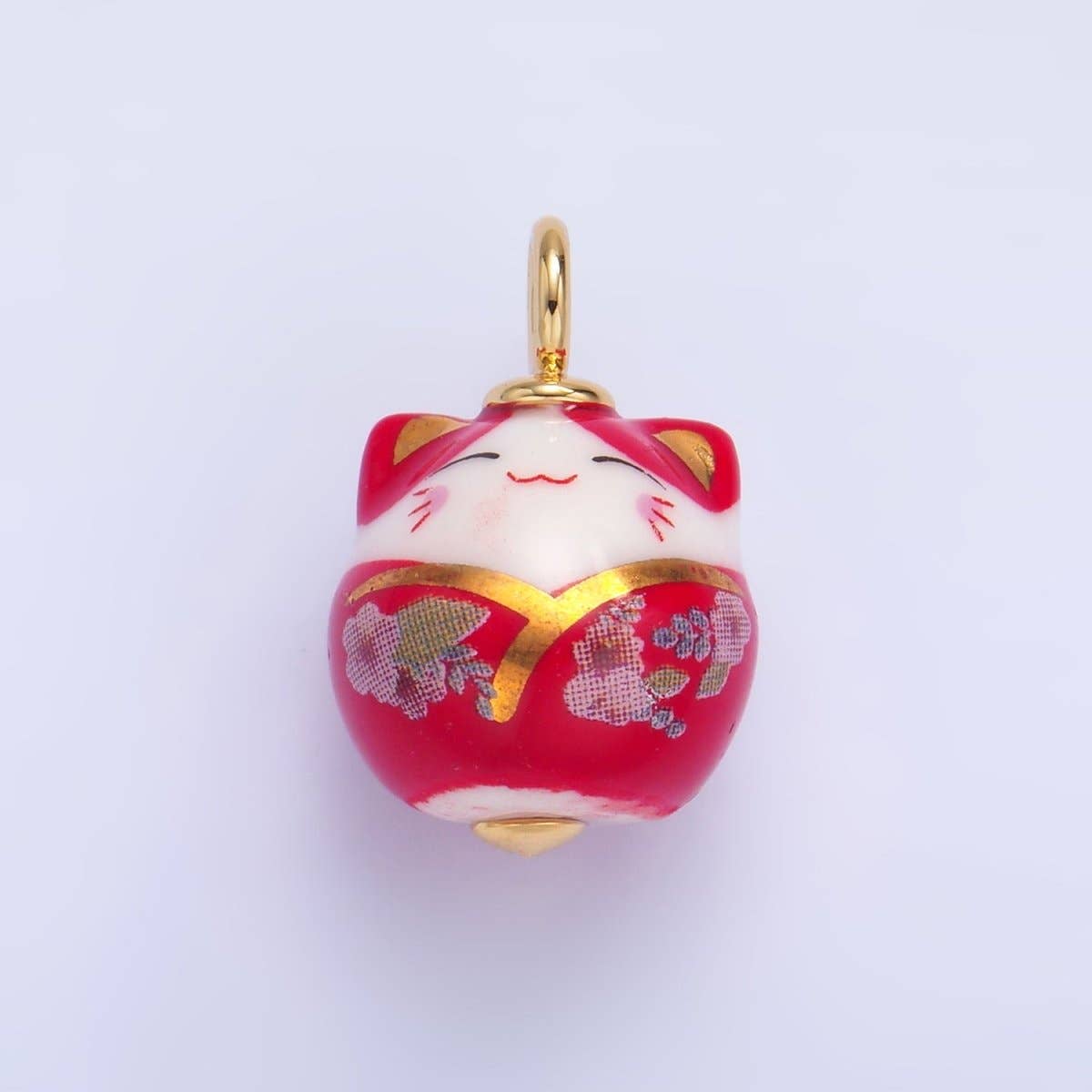 Aim Eternal – Pendente/pingente individual por atacado – Pingente de Gota de Cerâmica com Cogumelo Floral Natural Revestido a Ouro 24K e Concha do Mar para Animais de Estimação7