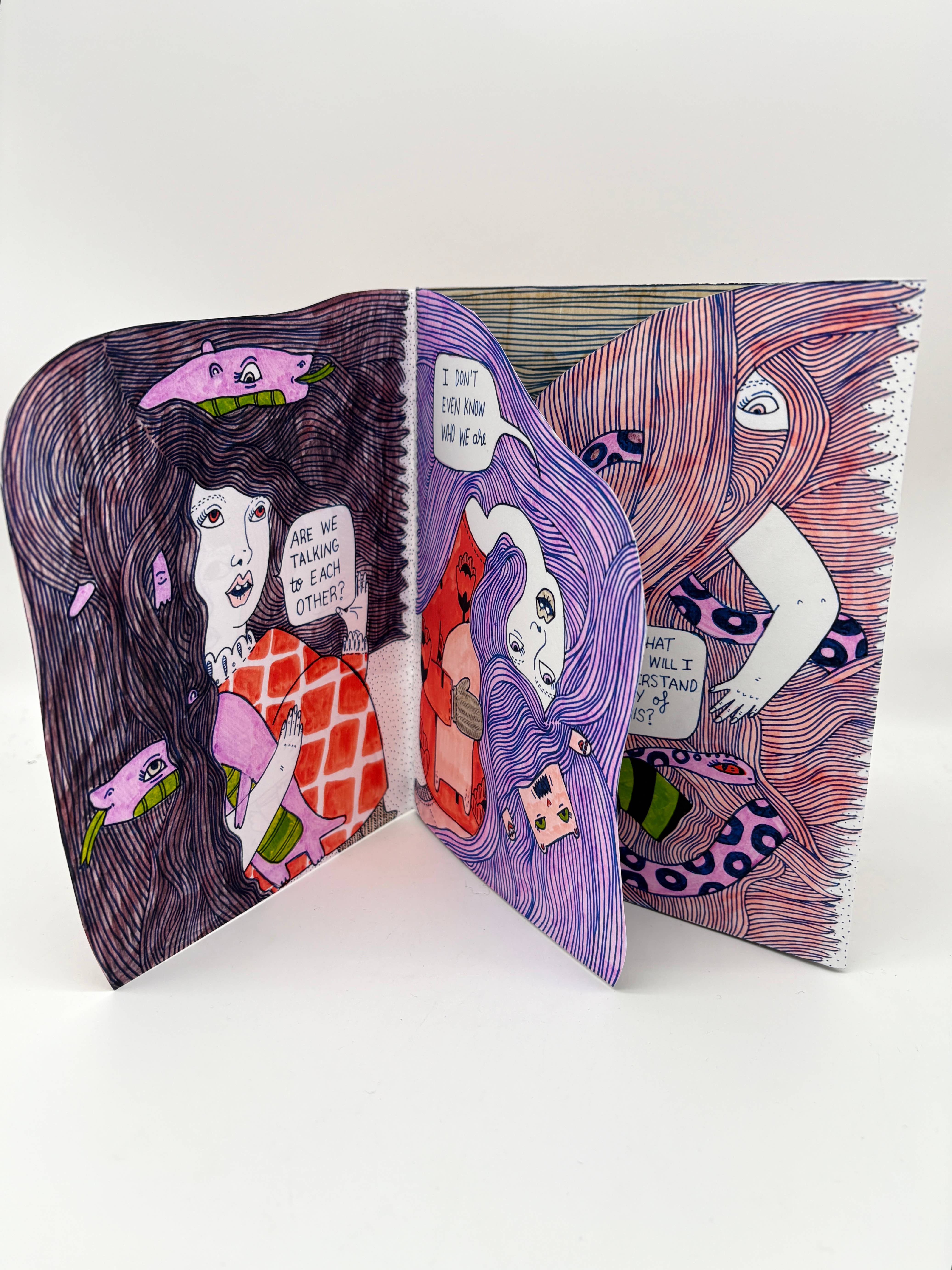 Erika Rier - Wholesale Arts & Entertainment Book - In These Tangled Webs, Illustrated Art Zine with Handcut Pag3