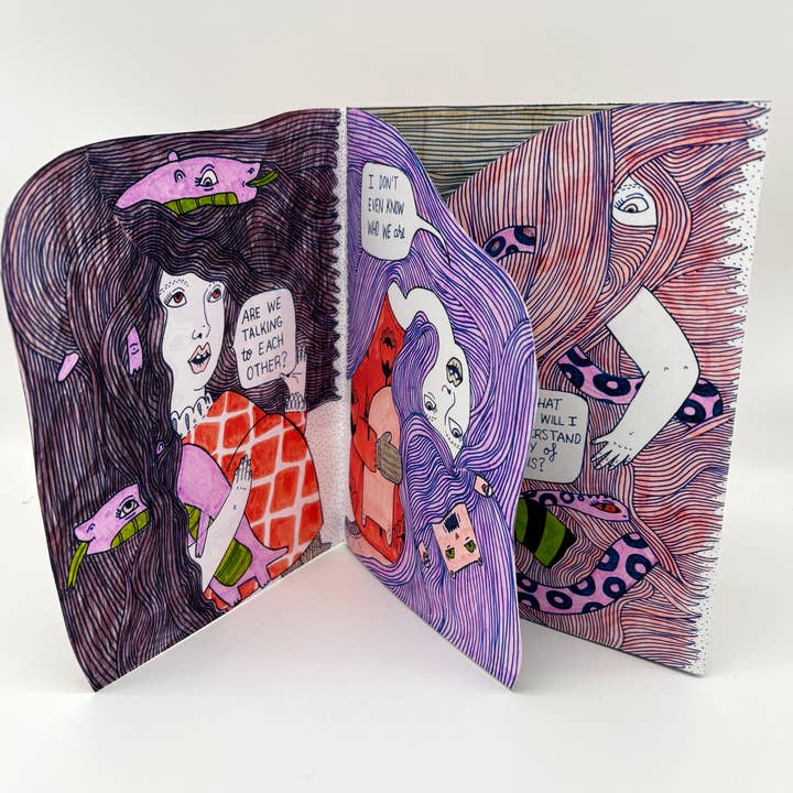 Erika Rier - Wholesale Arts & Entertainment Book - In These Tangled Webs, Illustrated Art Zine with Handcut Pag3