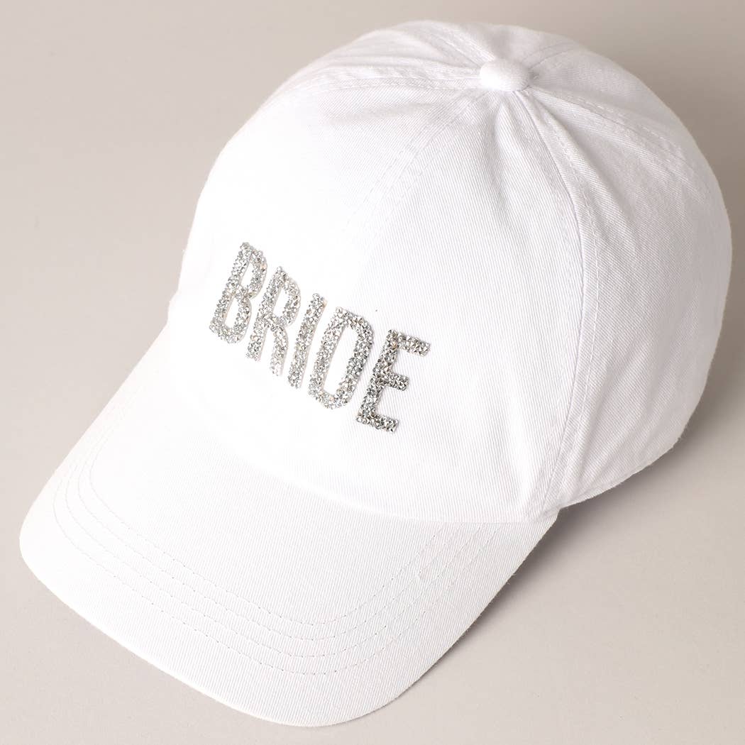 Fashion City - Wholesale Baseball Cap - Women's - Bride Glitter Letter Patch Baseball Cap3