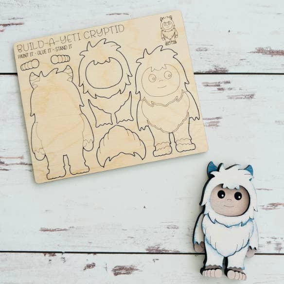 DIY Build a Ice Yeti Magnet Kit CRAFT KIT MYTHICAL SIFI for wholesale by Reclaimed Woodworks Home Decor