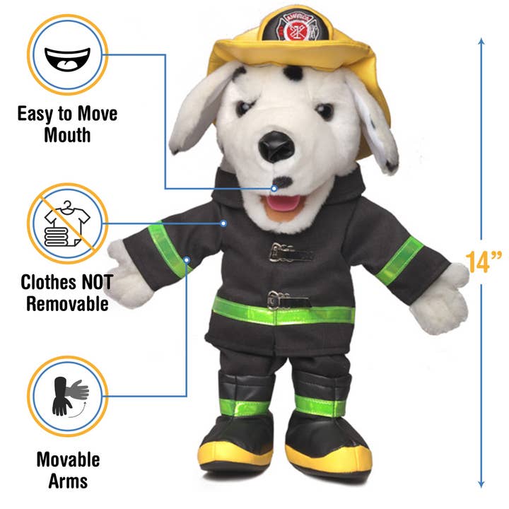 Silly Puppets - Wholesale Puppet – Kids & baby - Silly Puppets Dalmatian Firedog, Dark Coat (14")2