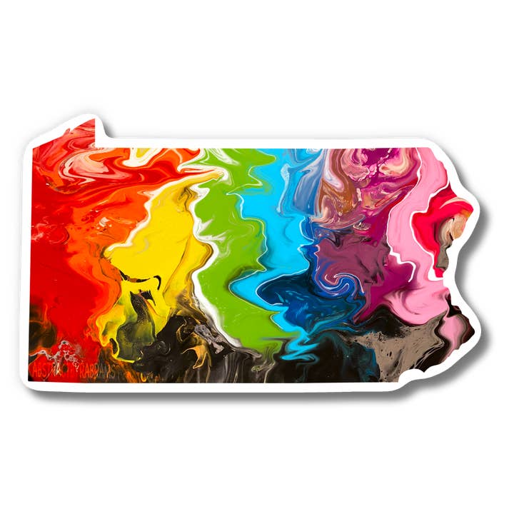 Autocollant Fierté Trans Pennsylvanie, Arc-en-ciel Pennsylvanie LGBTQ pour la vente par AbstractbyRabrams