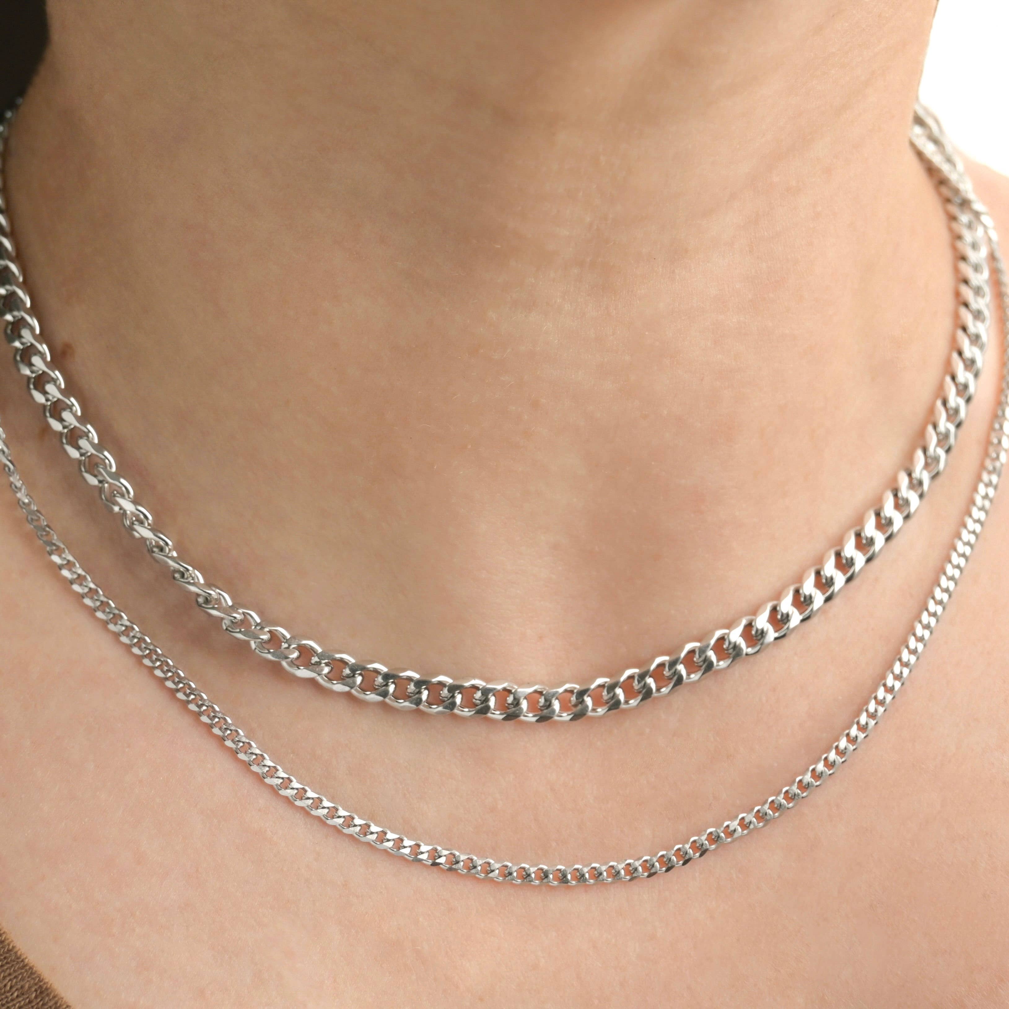 Blueyejewelry - Wholesale Link & Chain Necklace - Curb Chain Necklace - 18k Gold Waterproof Cuban Necklace 3