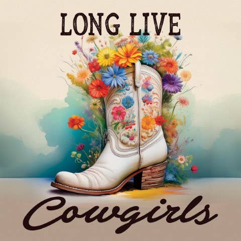 Live Cowgirls Square House Coaster - Bulk for wholesale by Gift & Garden by Carson