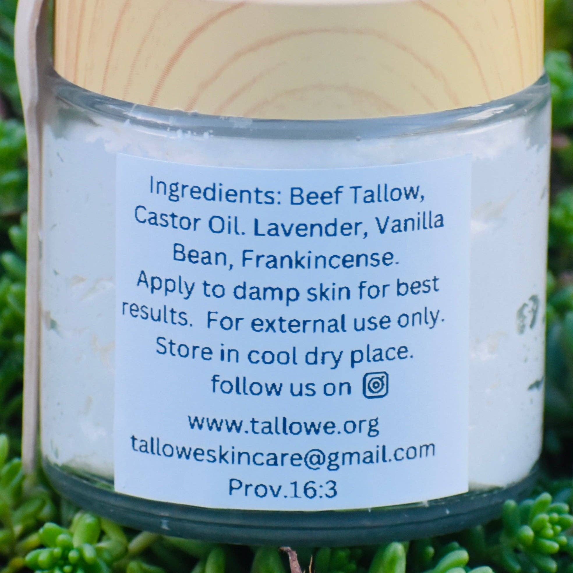 Tallowe - Wholesale Body balm/butter - 100% Grasgevoerde Rundertalg met Lavendel en Vanilleboon4