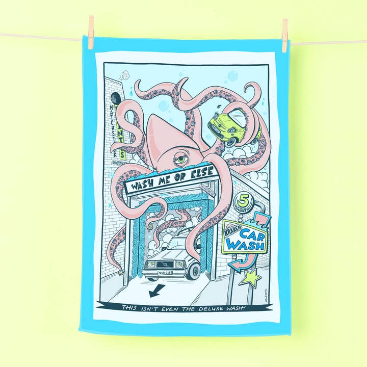 PANO DE COZINHA KRAKEN CAR WASH por atacado de Cor