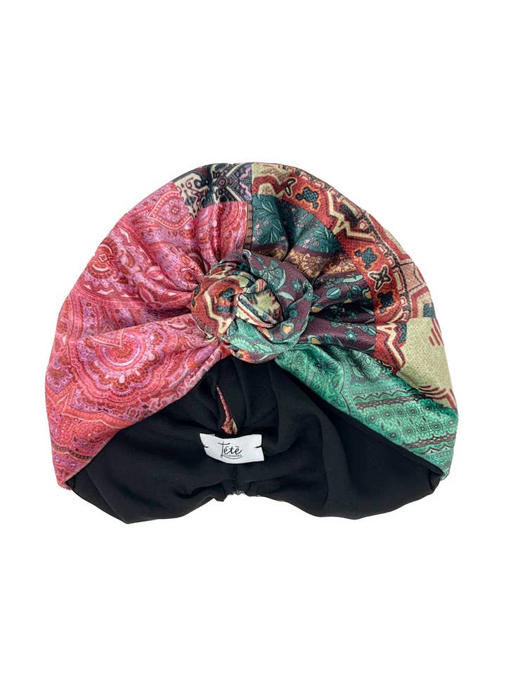 Turban en velours à motif cachemire pour la vente par Tétè Accessories