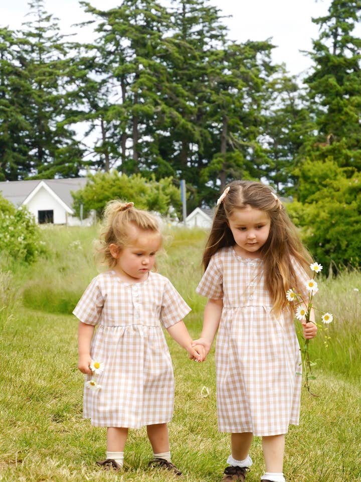 Aurelia & Co. Baby - Wholesale Dress - Kids - Gingham Linen Blend Dress 4