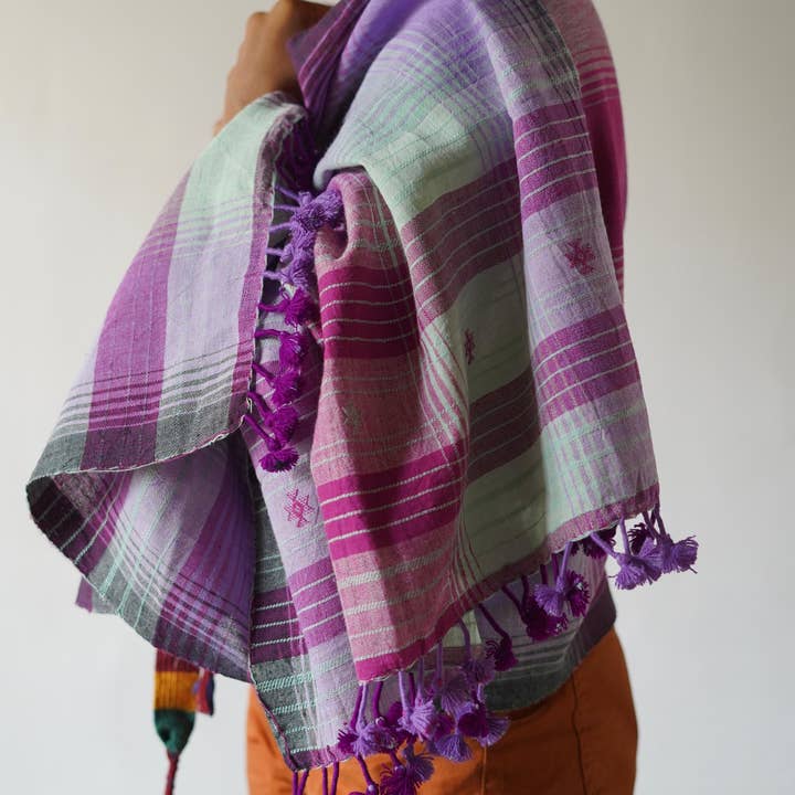 Annahmol - Wholesale Scarf - Unisex - Organic Indigenous Woven Cotton & Natural Dye Scarf17