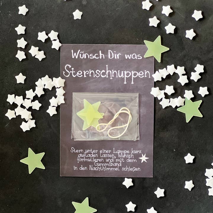 Wunderle GmbH - Vendita all'ingrosso Biglietti di auguri generici - Biglietto con stella cadente per richieste speciali1