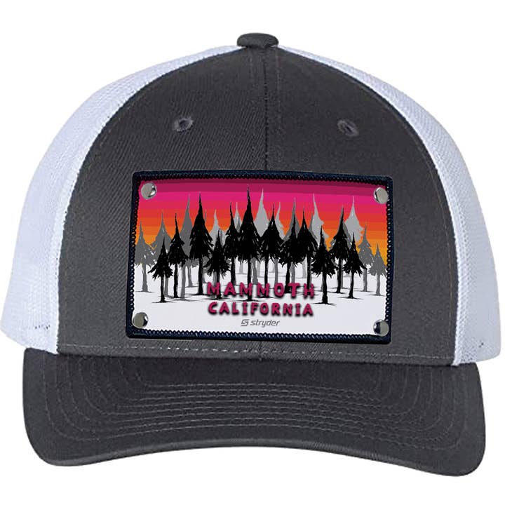 Mammoth CA Trees Sunset on RCH112 Charcoal/White for wholesale by Stryder Gear